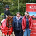 Anna-Rose Garrity (8 Years Old) riding Tinkerbell in the 128 60cm class with Aldyth Roulston and Jessica Baxter representing sponsors Sparkling Equine.